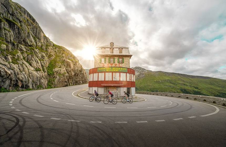 Bici da corsa sui passi